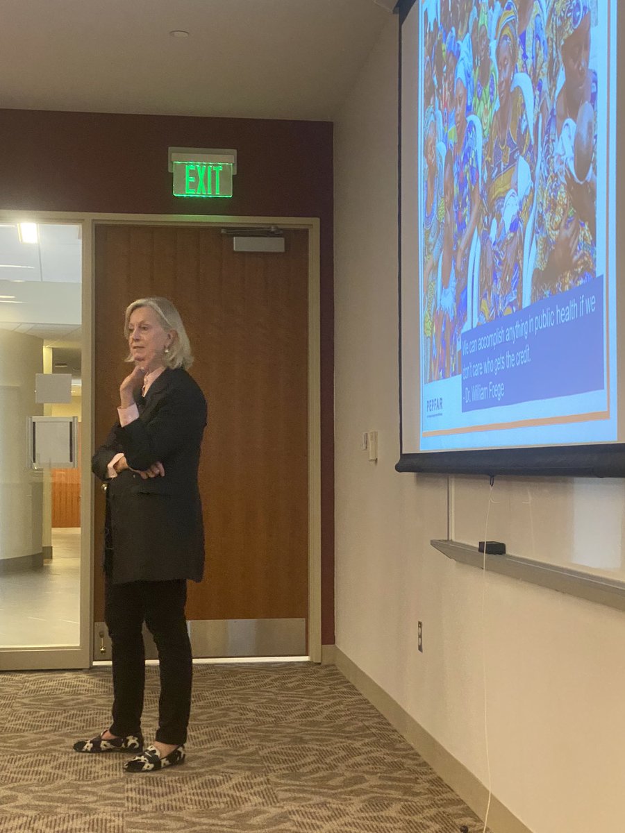 Jlguest's tweet image. Wow. Today @cfdeemory  @EmoryUniversity Course #PandemicReflections heard from Sandy Thurman, Chief Strategy Officer at @PEPFAR and #AIDS Czar for President Clinton. Her life work has saved millions of lives. Advice to students: “find your common ground.” @EmoryRollins