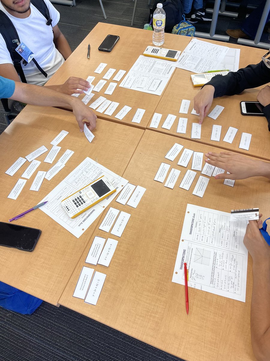perezmathclass's tweet photo. Matching absolute value functions with their written transformation descriptions  #mathROCKS #teamECISD #BEaCHAMPION #ALGEBRA2 @OCTECHS2 @ECISDmath https://t.co/YYAcEigfIF