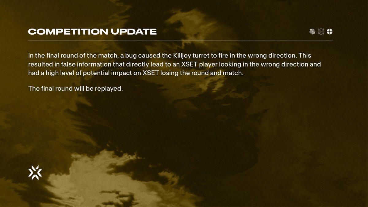 ValorantEsports's tweet image. Competitive Update Regarding the FPX and XSET match: