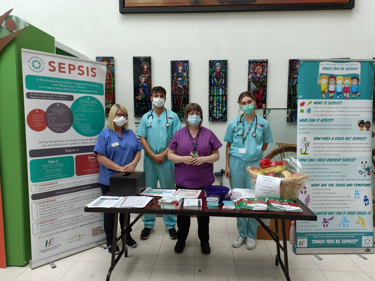 Today is World Sepsis Day and the team from Mayo University Hospital was busy with their #Sepsis awareness programme. 

Early recognition and treatment is critical; knowing the signs of sepsis could save a life hse.ie/sepsis @saoltagroup <a href="/MayoVacCentre/">Mayo University Hospital - Flu Vaccination 2024</a> <a href="/LizCasey45/">Liz Casey</a>