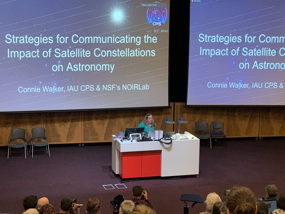 Then Connie Walker talked about the context that set up <a href="/IAU_org/">International Astronomical Union (IAU)</a> Centre for the Protection of Dark and Quiet Sky 🌃🌌 and its super important work. Way to go and we are with you! #IAUCAP2022