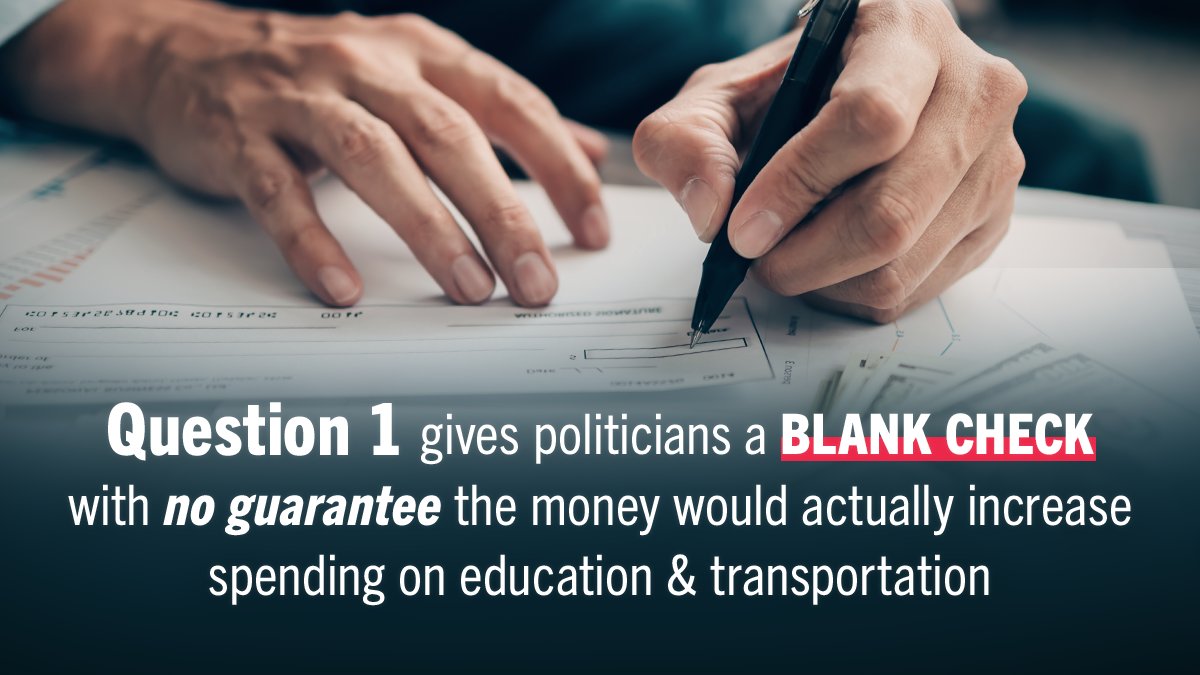 No on Massachusetts Question 1 on Twitter "Question 1 is deceptive. Because of a loophole in