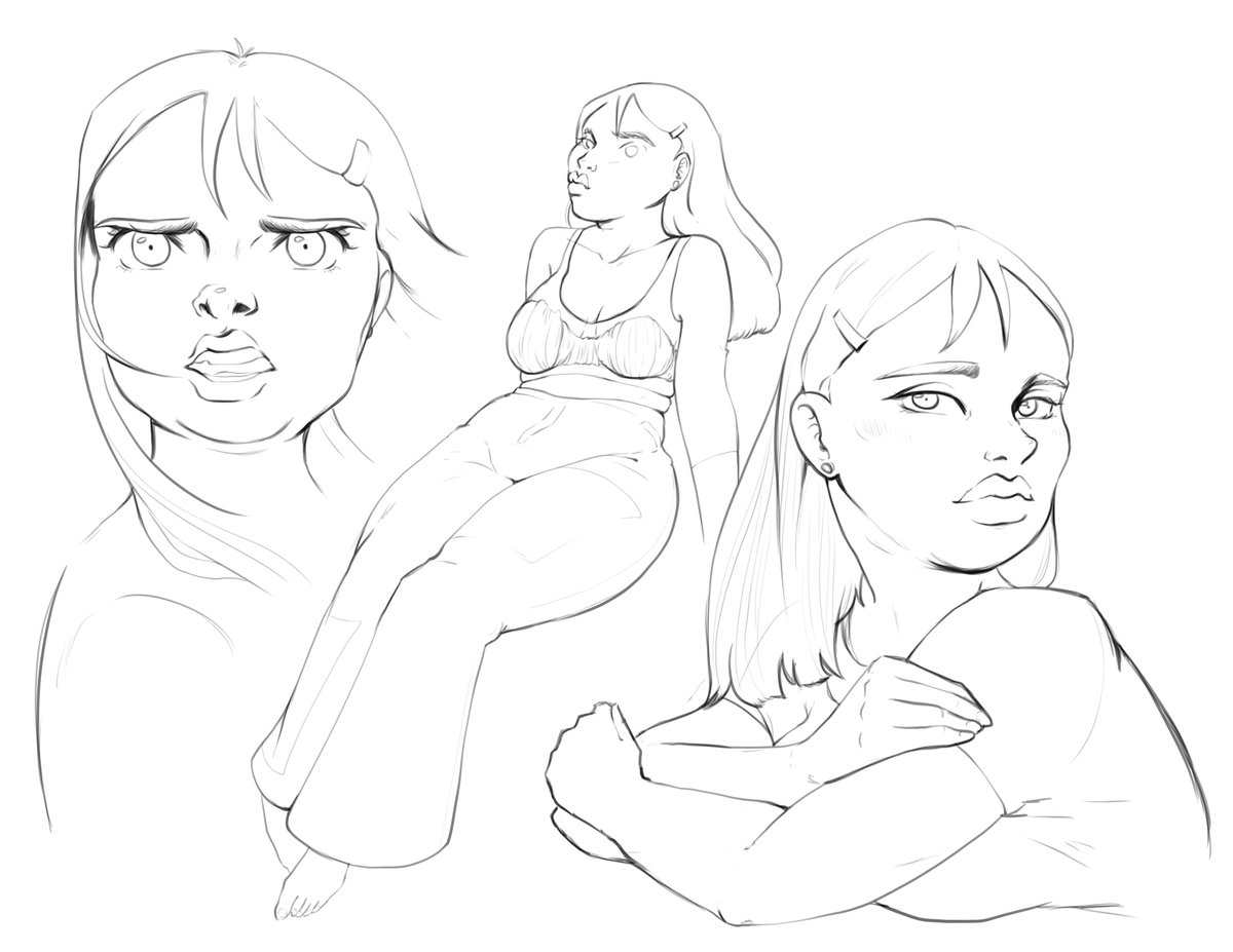 Sarah_Ray_Art's tweet photo. I named her Eva! I'm in love with her 😍 Original character concept art sketches.
#conceptart #conceptartist #characterart #characterconceptart #illustration #digitalart #CLIPSTUDIOPAINT #digitalillustration #sketch #charactersketch #originalcharacter #originalcharacterart #anime https://t.co/iLpFpInt6w