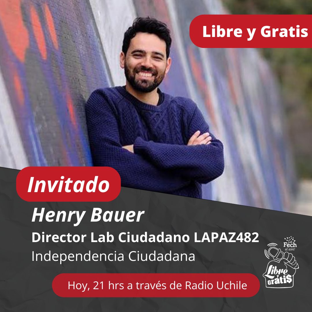 Nuevo Programa, HOY!

Infórmate de la actualidad con nosotros en #TeTraigoUnaCuña y descubramos la iniciativa de Independencia Ciudana, el Lab Ciudadano LAPAZ482, junto a Henry Bauer, en nuestro segundo bloque.
 
Sintonízanos a las 21 hrs por <a href="/uchileradio/">Radio Universidad de Chile</a>
