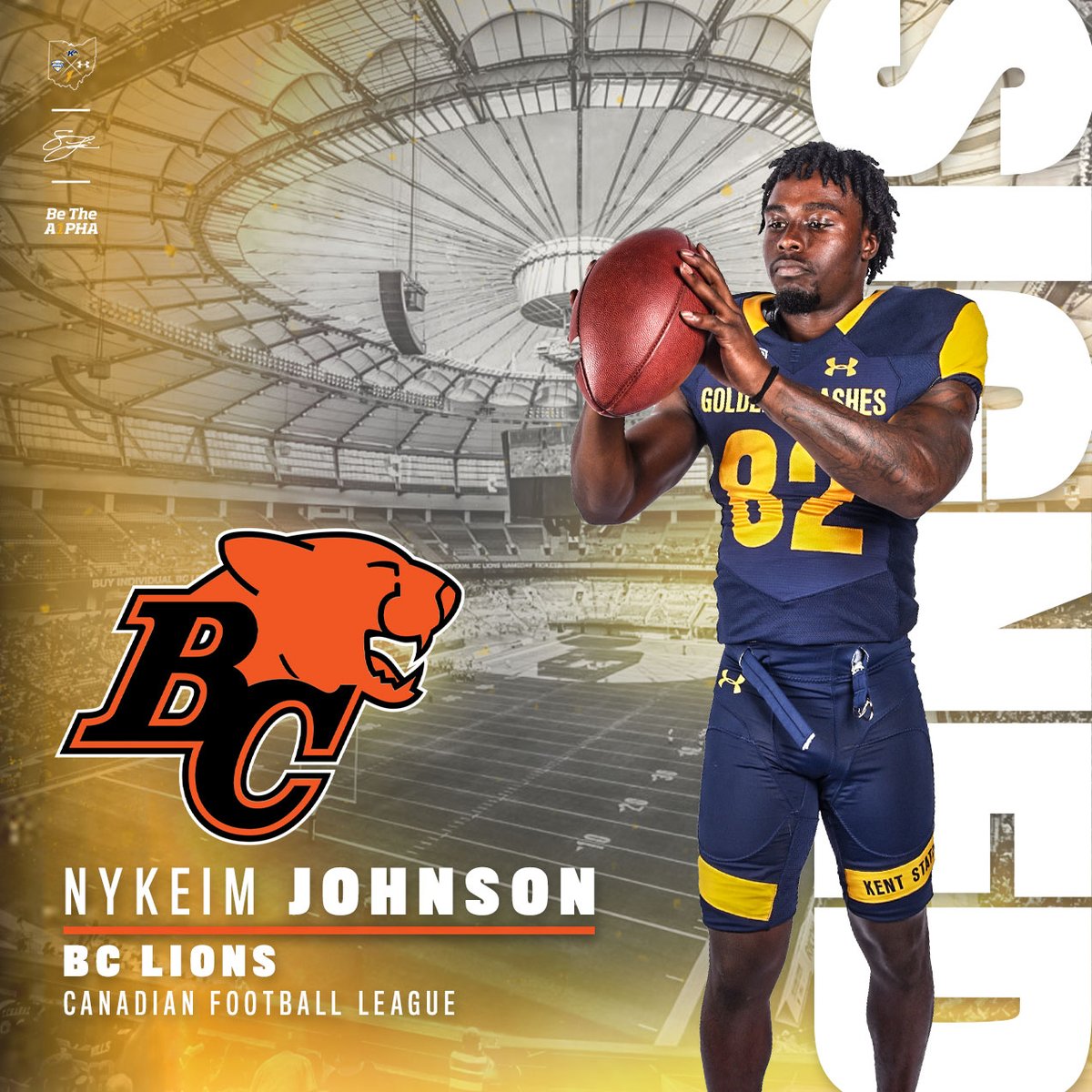 .@nykeimjohnson is off to Vancouver!
Congratulations Nykeim, on signing with <a href="/BCLions/">BC LIONS</a> 

#TheHUNT🐺 | #BeTheA1pha🦅