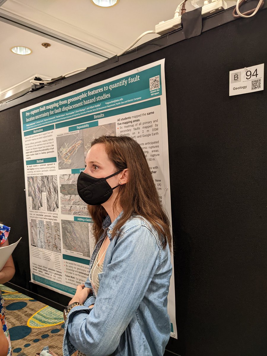 Geolojen's tweet photo. Go check out @MindyZuckerman 's poster tonight at #SCEC2022 #scecmeet. She talks about methods to predict fault rupture location(s) based off of digital mapping techniques. Poster 94! https://t.co/xioQfCV4u5