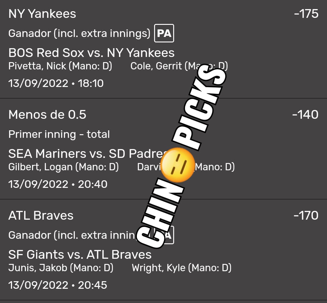 Chinopicks2's tweet photo. Derechas y parlay para hoy puro macanudo venga
#chinopicks #FreePick #MLB #mlb2022
A darle ❤️ 🔄 📝 https://t.co/oSCqT2TJF2