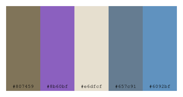 ColPaletteBot's tweet photo. Beep beep, here's a pretty color palette for you!
color-scheme.js parameters used:
- hue: 77
- variation: soft
- colors: #807459, #8b60bf, #e6dfcf, #657c91, #6092bf
Have a lovely evening!
#twitterbot #colorpalette #colors #palette #prettycolors https://t.co/fzBUVIRoFM
