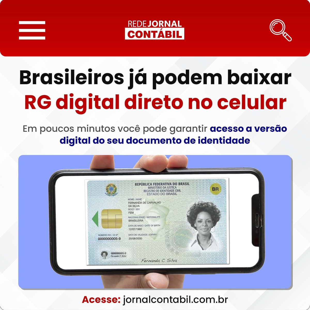 jornalcontabil_'s tweet photo. Leia a matéria completa no site Jornal Contábil clicando no link: https://t.co/6OlmH66hYP
#jornalcontabil #rgdigital #identidade #documento #novorg https://t.co/4cWWSfp5Bq