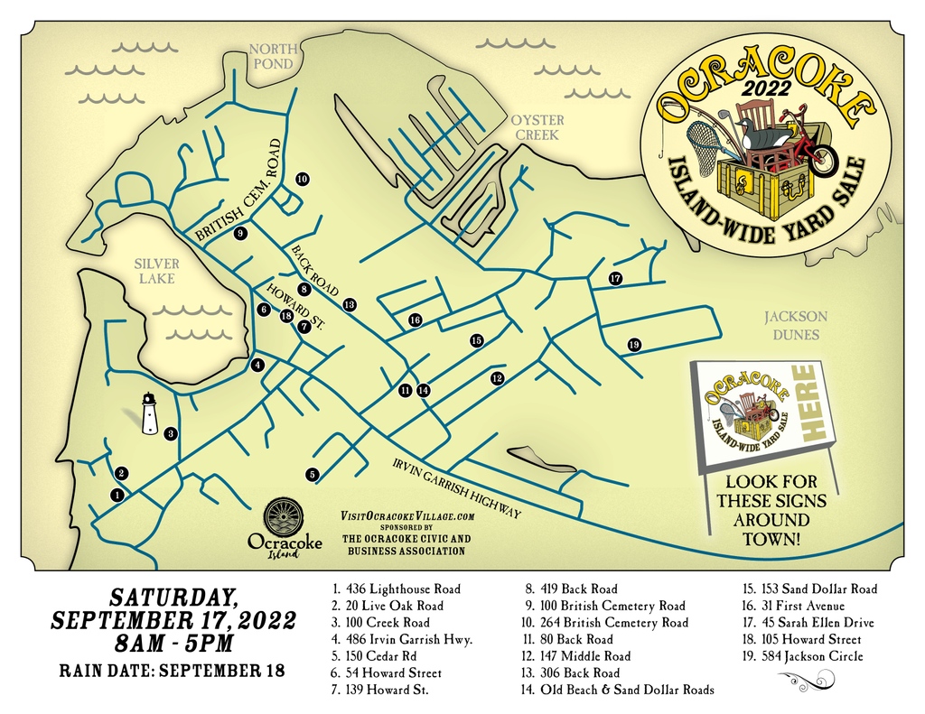 ocracokevillage's tweet photo. Don't forget the annual Ocracoke Island Wide Yard Sale is happening this Saturday! Some additional stops have been added and can be found on the map here 👇️https://t.co/ec3gh1NMIZ
#visitocracokenc #visitnc #ocracoke #yardsale #septermber https://t.co/U6293xkwJn