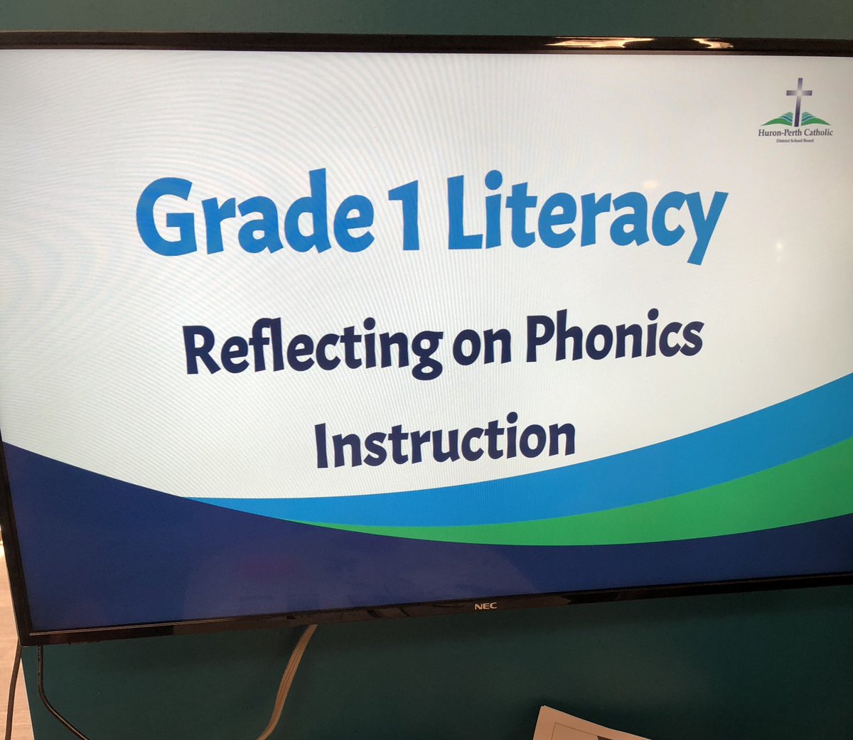 Our HPCDSB system literacy team is hard at work meeting with every Kindergarten team and all grade 1 teachers. The importance of ongoing assessment and the explicit and systematic teaching of phonics are just two topics being covered. <a href="/HPCDSB/">Huron-Perth CDSB</a> <a href="/KarenKramers/">Karen</a> <a href="/karentigani/">Karen Tigani</a>