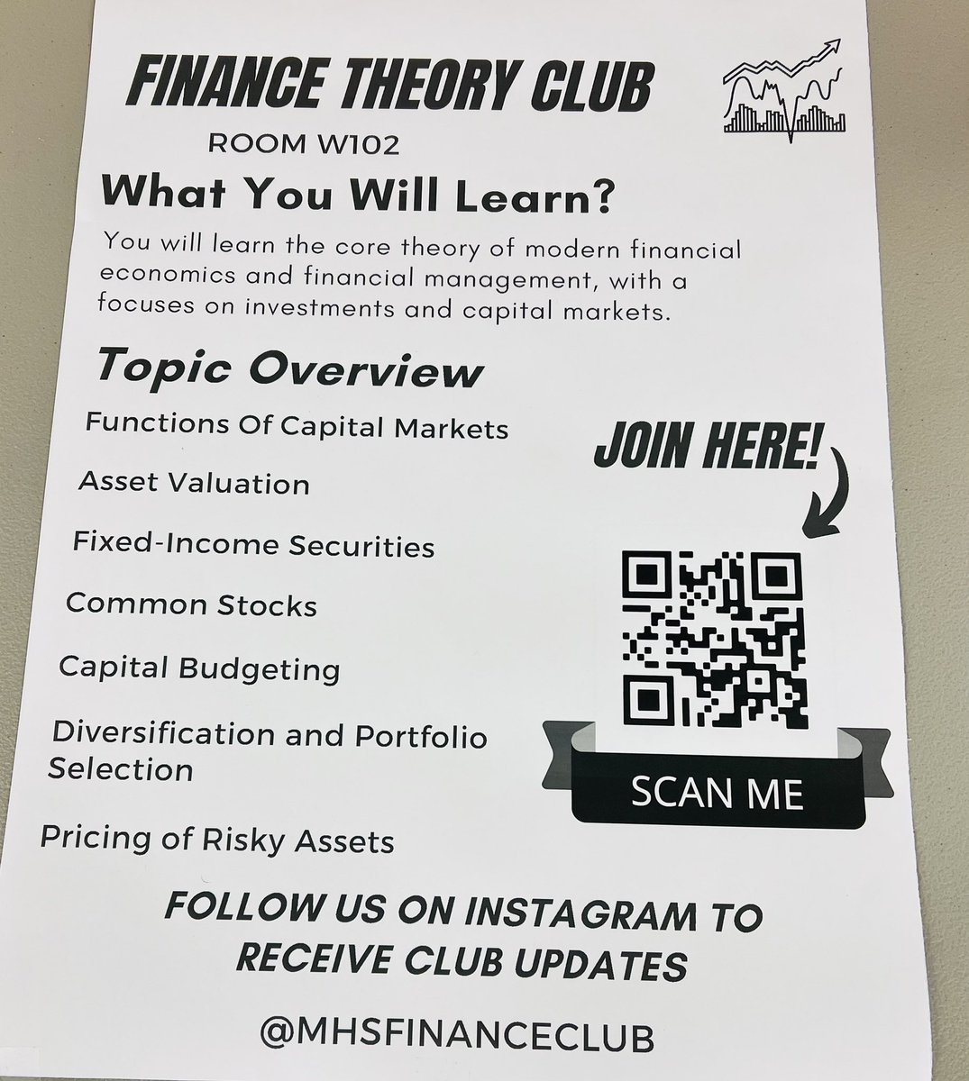 Madison Wilson (@m_wilson2494) on Twitter photo Interested in learning about how to invest your finances? Here is the club for you! Scan the QR code to join.
<a href="/Marcus_HS/">Marcus High School</a> Interested in learning about how to invest your finances? Here is the club for you! Scan the QR code to join.
<a href="/Marcus_HS/">Marcus High School</a>