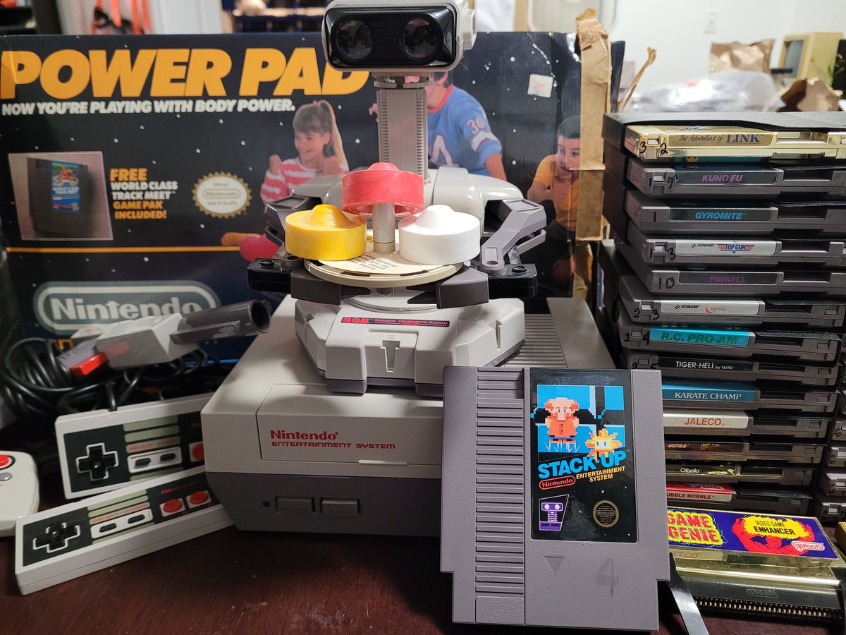 UMKShock's tweet photo. Really great deal that I should be able to convert close to free after flipping doubles, adding a complete #Nintendo #PowerPad set, ROB & Stack-Up to collection
#NES #RetroVideoGames #RetroGaming #RetroCollective #RetroGamers #Gaming #Gamer #Gamers #VideoGames #gamecollectors https://t.co/bvZXyoBw1q