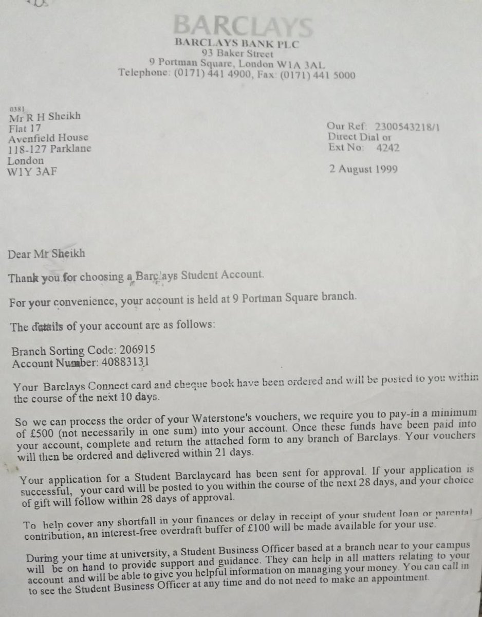 Please note date and address