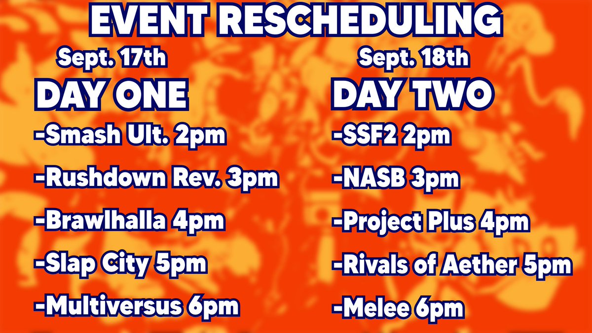 platfest's tweet photo. Update on the platfest schedule! https://t.co/uBIGvvAgl9