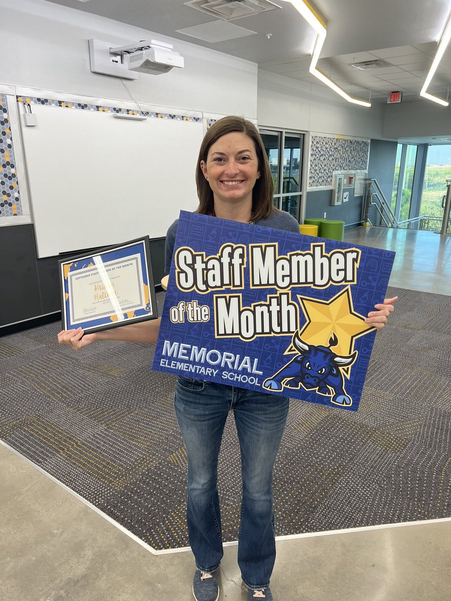 Shout out to these awesome ladies for getting staff member of the month 🎉 ! Our fabulous SDI para Ms.Hatcher, and the amazing Ms.Richard in 4th grade! Thank you both for the awesome work you do each day! <a href="/MissRichardJ/">Ms. Jasmine Richard</a> #wearememorial <a href="/MemorialSTEM/">Memorial Elementary</a>