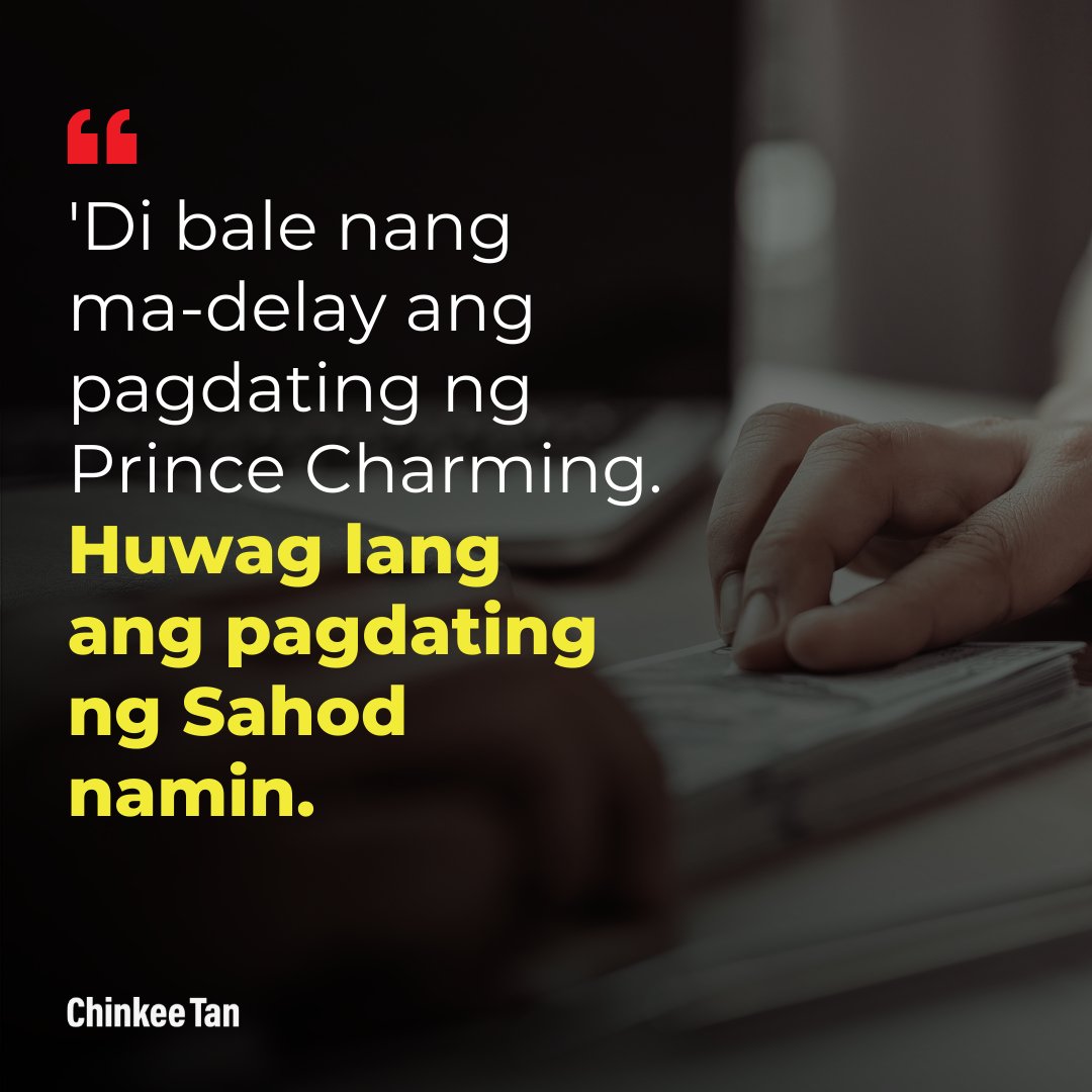 chinkeetan's tweet photo. Naku mas nakakaiyak yun! π€΄πββοΈπΈ
=================
For more financial growth, join our Financial Group Coaching! Click here: https://t.co/NzgaBsBSIG
#sahod #delayed #hugotquote https://t.co/MlD7bYxNy4
