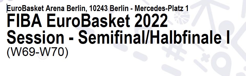 FelipeJOrtega's tweet photo. Hola @FIBA_es @FIBA @EuroBasket @eventimDE Buy from July tickets for the Semifinal I, winner game 69 vs winner game 70, that is Spain vs Germany. But I see now that this semifinal is at 8:30 p.m., my entry says 5:15 p.m. but it also says w69-w70
Can you explain it to me? https://t.co/k1qiAq5oWl