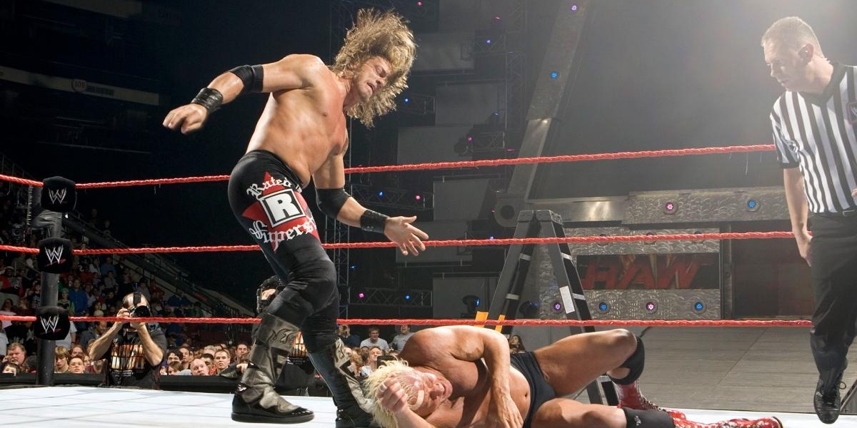 curtjerkers's tweet photo. On an upcoming episode of #TBTM, the guys are looking back to 2006 and @RicFlairNatrBoy's TLC match against @EdgeRatedR on #WWERAW!

Have a question for 'The Nature Boy' about the match? Leave it in the comments with #AskNaitch and he might answer yours on the podcast! https://t.co/jAgNyoAxHu