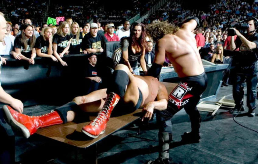 curtjerkers's tweet photo. On an upcoming episode of #TBTM, the guys are looking back to 2006 and @RicFlairNatrBoy's TLC match against @EdgeRatedR on #WWERAW!

Have a question for 'The Nature Boy' about the match? Leave it in the comments with #AskNaitch and he might answer yours on the podcast! https://t.co/jAgNyoAxHu