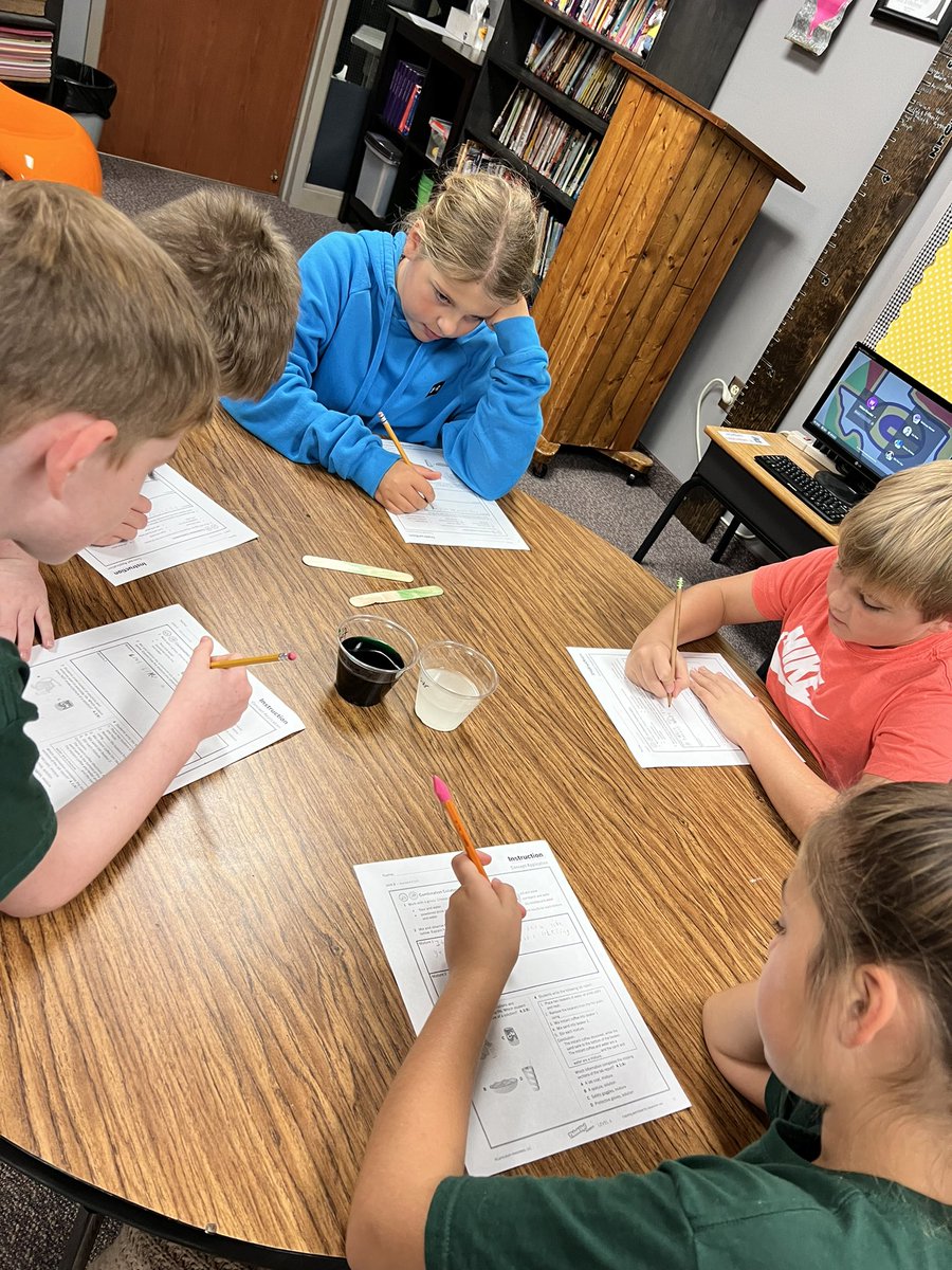 Some hands-on science happening <a href="/mambrinosteam/">STEAM Academy at Mambrino</a>! 4th graders studied a variety of mixtures and discussed how some substances mix evenly in water and some substances don’t. 💦🧂⏳❤️😊 #plantgrowbloom <a href="/granburyisd/">Granbury ISD</a> #sciencerocks