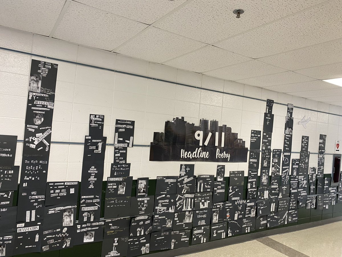 Gamma Ss created poetry out of 9/11 headlines. 🇺🇸 #ThomasLearns #Remember911