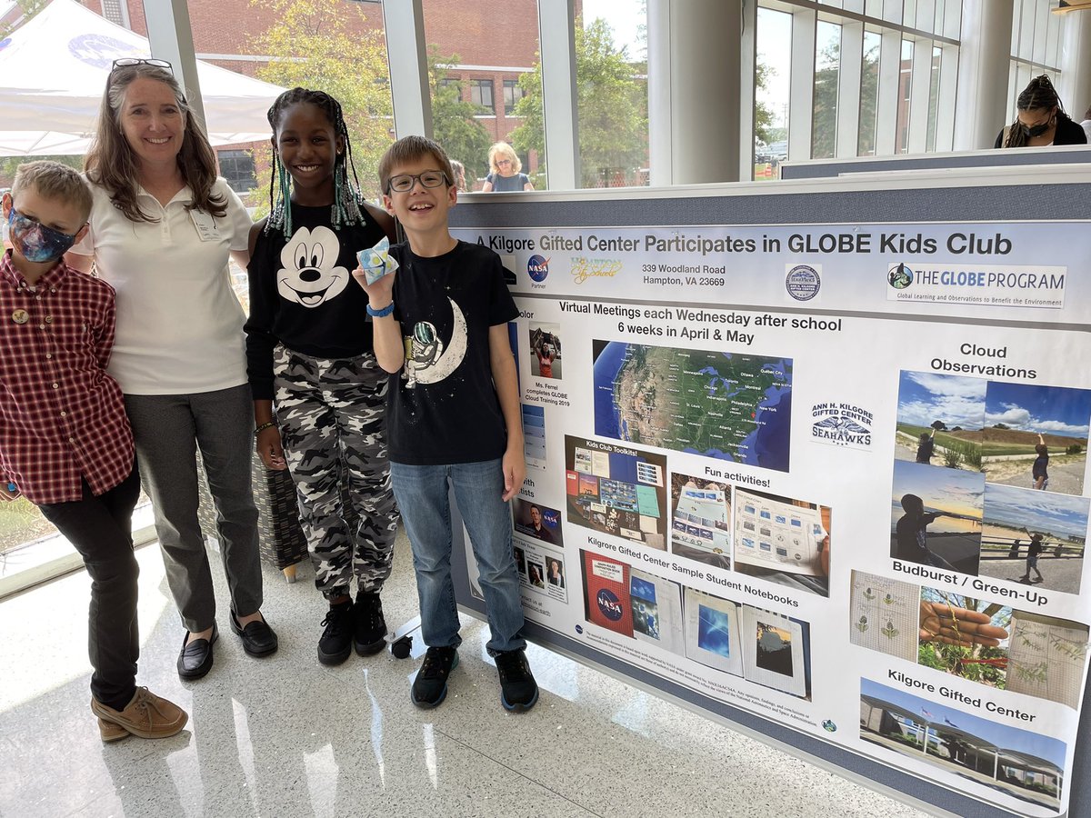 BetsyMcallister's tweet photo. Michele Ferrel’s students from Kilgore Gifted Center spent the day @NASA_Langley where they presented a poster on their work with @GLOBEProgram! #HCSSTEM #weareHCS https://t.co/wVyHDR8glp