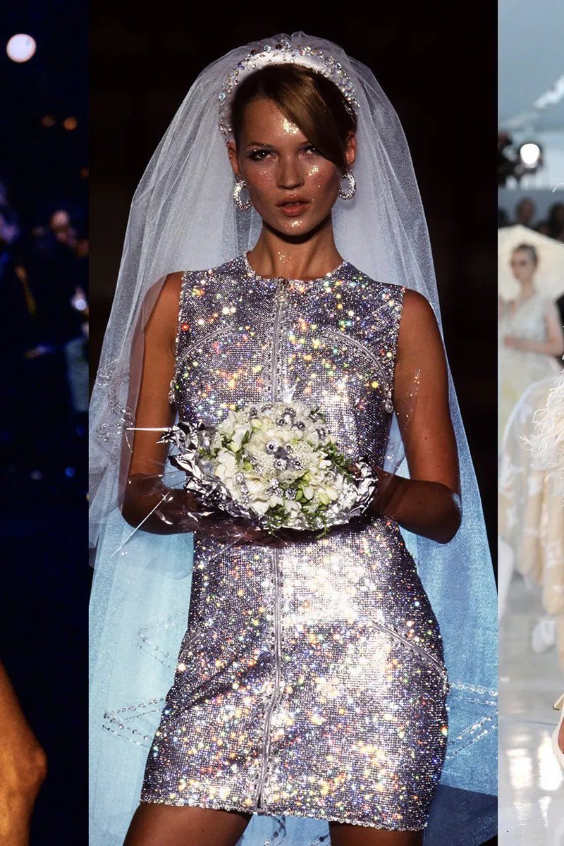 Kate Moss as the Versace bride, FW95