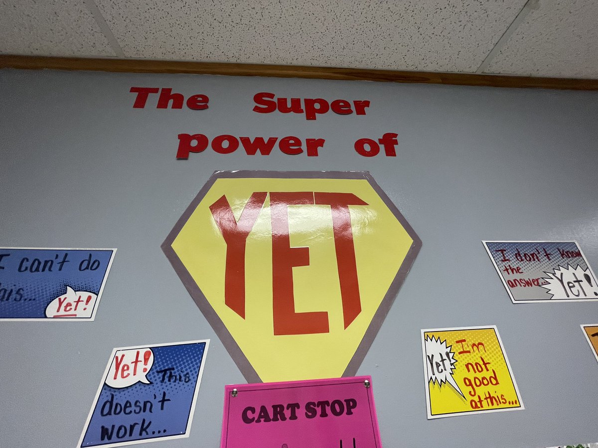 Enjoyed seeing the super power of yet on display at <a href="/reagansaisd/">Reagan Elementary</a> … I can… I can… I can’t … YET. 💪