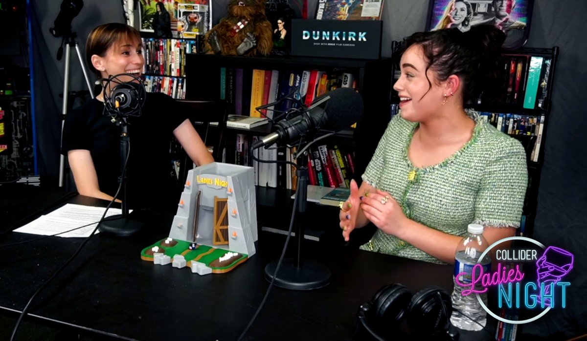 Next up on #ColliderLadiesNight -- <a href="/MaryMMouser/">Mary Mouser</a> returns! IN PERSON! She is officially the very first guest to use the dice tower herself!

Keep an eye out for the spoiler-filled convo coming soon!

#CobraKai #CobraKaiSeason5