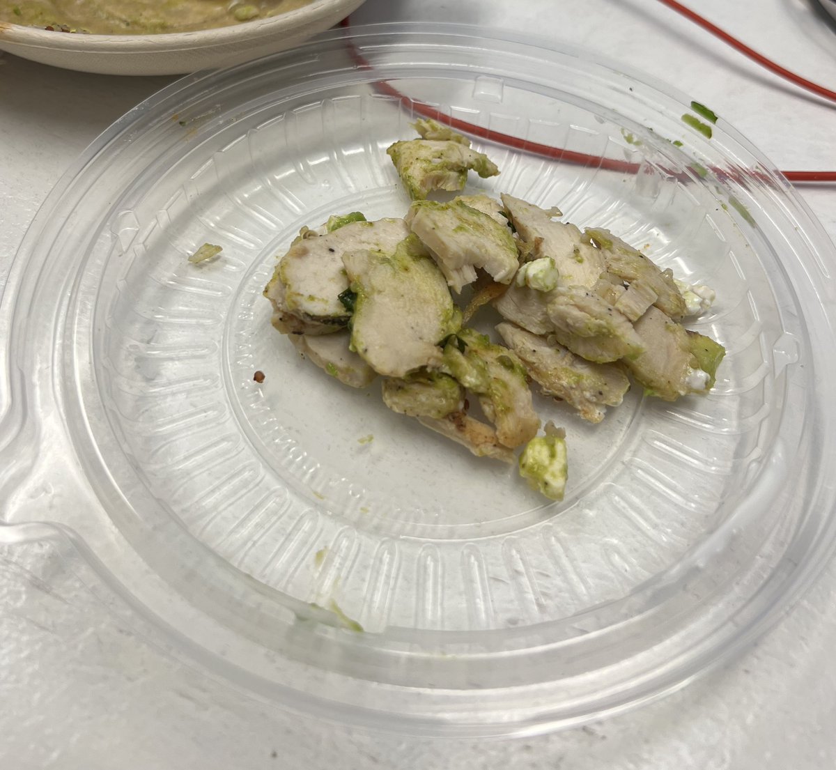Brookliner01's tweet photo. @askpanera @askpanera I ordered Baja bowl (no meat) from your restaurant based in Sudley road Manassas, VA however seems like it contained meat - attached photo of same. Tried calling restaurant at least 10 times since the order but no one’s answering https://t.co/qrtUXYExul
