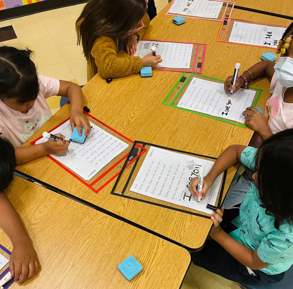 First graders hard at work ❤️ <a href="/Falling_CreekES/">Falling Creek ES</a>