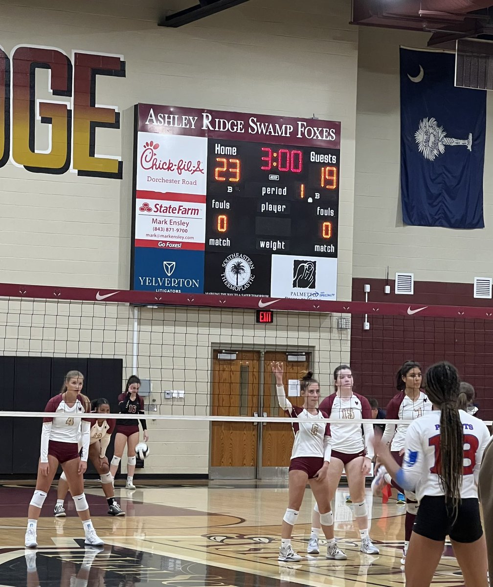 Great region volleyball win tonight against <a href="/FDPatriot/">Fort Dorchester</a>. Shout out to our middle school feeder teams <a href="/EdistoEast/">East Edisto Wolves</a> for coming out and cheering on our team!