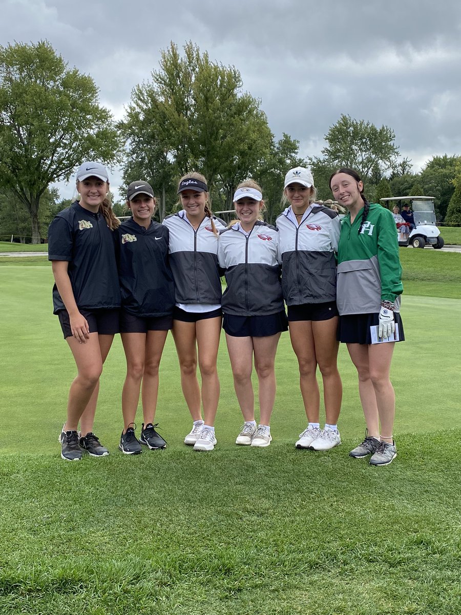 FranktonHS_Golf's tweet photo. The Lady Eagles (172) finish the season two strokes from a school record vs Lapel (173) and Pendleton (176)!
Chloe’ Wenger 37 PB
Bella Dean 45
Hannah Cain 45
Kylie Tomlinson 45 PB
Launa Hamaker 46 PB
Lily Hall 56
Season record: 14-3
@FranktonAthleti @hunt_Rob @michelle_garmon https://t.co/gkVMCeMCtH