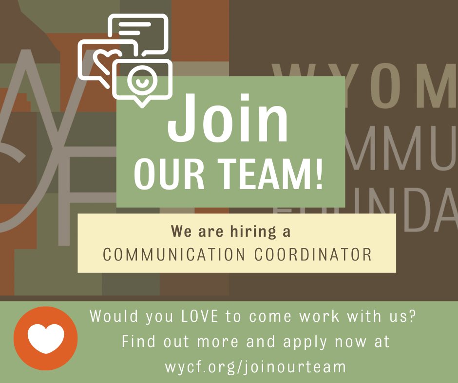 WYCF is hiring! To apply and learn more visit wycf.org/joinourteam/