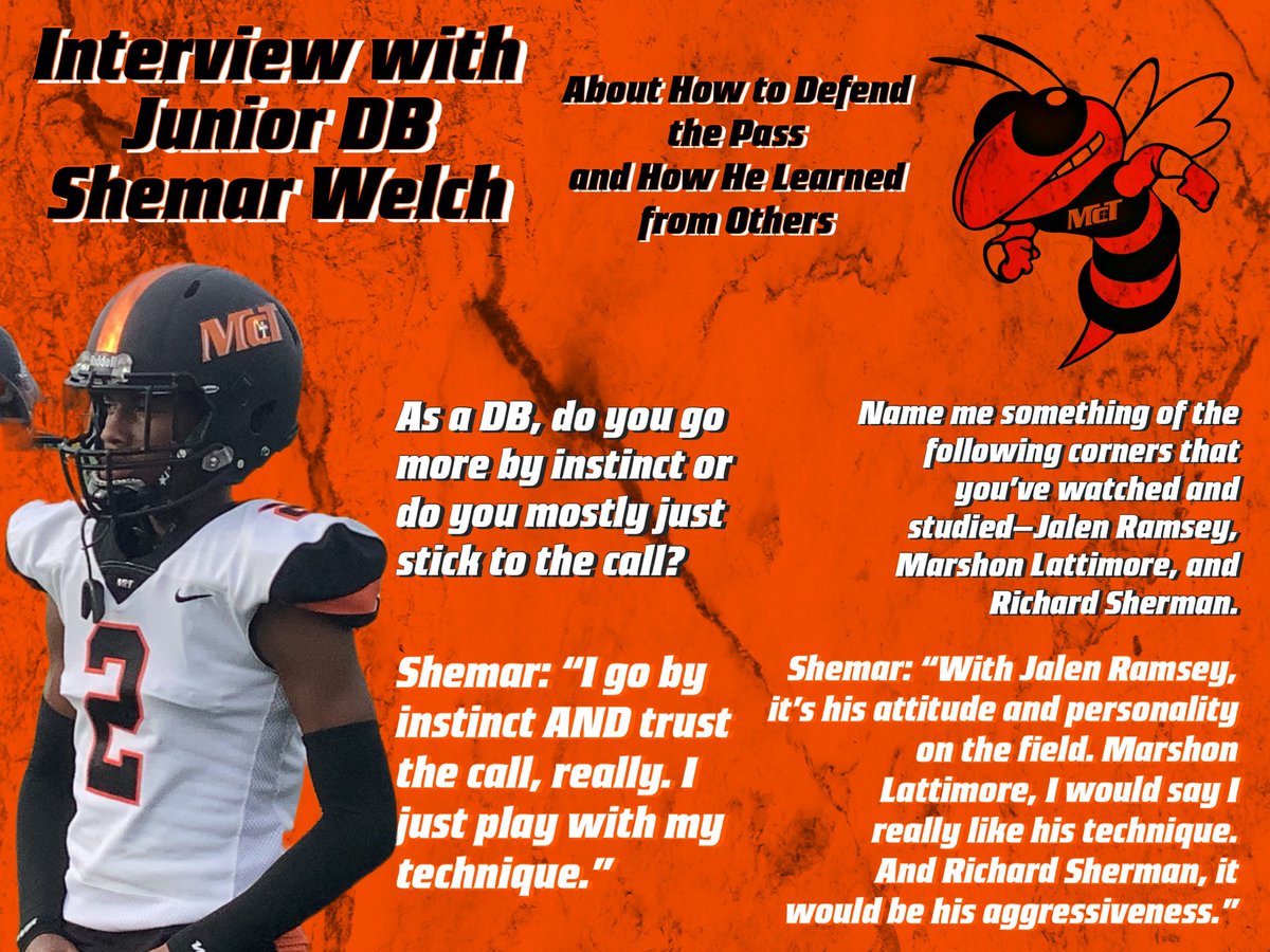 Interview with Junior DB Shemar Welch #WhoAreWeMcT