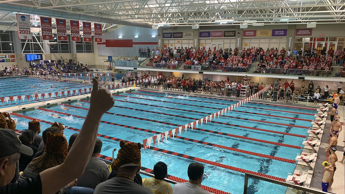 SCswimming's tweet photo. One of the things we often hear about small college swimming is that the facilities are "sub-par". Far from the case. Take a look at the aquatic facility at @DenisonSwimDive and let me know what you think. #d3swimming @DenisonU https://t.co/BeB0lNI6jE
