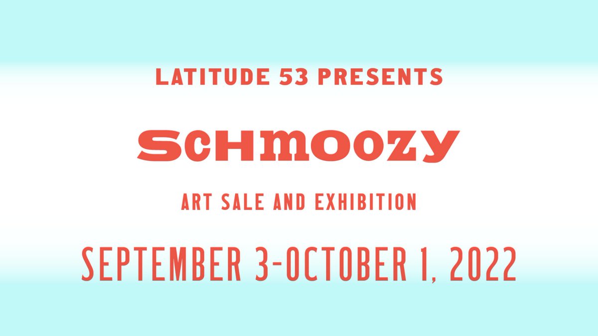 Schmoozy is @Latitude_53's annual fundraising event. Browse the exhibition online or in person, purchase some art, or attend an event in support of local artists! bit.ly/3BCxcGL #yeg #yegevents #yegdt