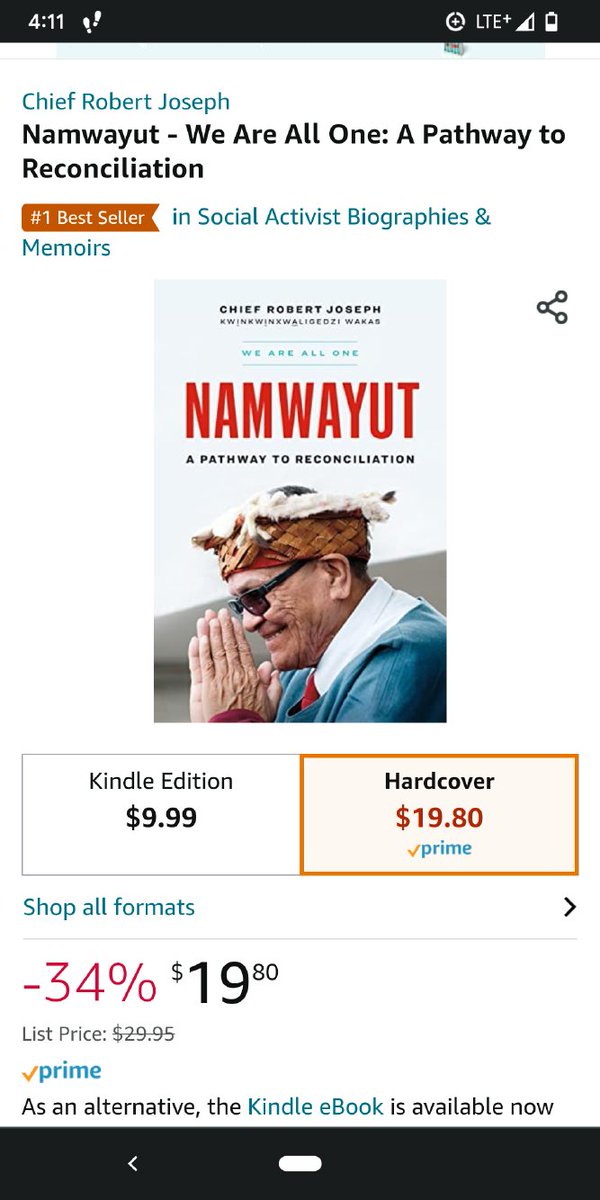 Congratulations  to  my  father,
Chief Dr. Robert Joseph’s book available Today!

Already #1 Best Seller on Amazon! 🥹 

Thank  you  to  the @ReconciliationCanada Team!