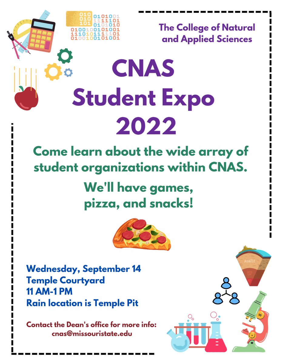 Hey Bears! The CNAS Student Expo is Tomorrow from 11am to 1pm!