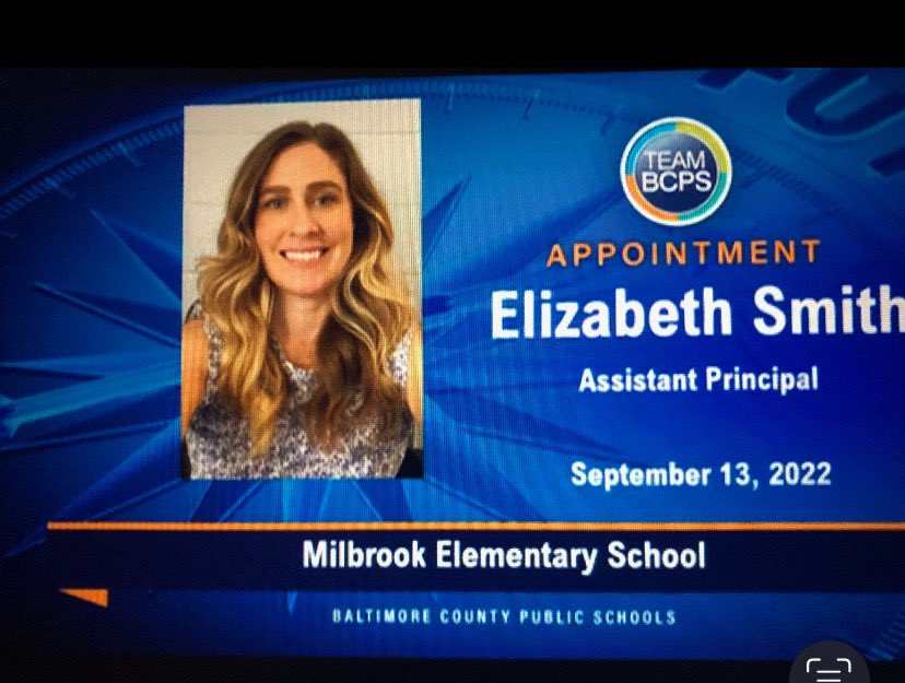 Dan Miller (@danmiller_dpmms) on Twitter photo MAJOR shout out and congratulations to <a href="/BCPSMrsSmith/">LizSmithBCPS</a> for her appointment as AP of <a href="/MilbrookES/">Milbrook Elementary School</a>
Students, teachers, and families in the Milbrook community are lucky to have you!! (Although they already knew that). MAJOR shout out and congratulations to <a href="/BCPSMrsSmith/">LizSmithBCPS</a> for her appointment as AP of <a href="/MilbrookES/">Milbrook Elementary School</a>
Students, teachers, and families in the Milbrook community are lucky to have you!! (Although they already knew that).
