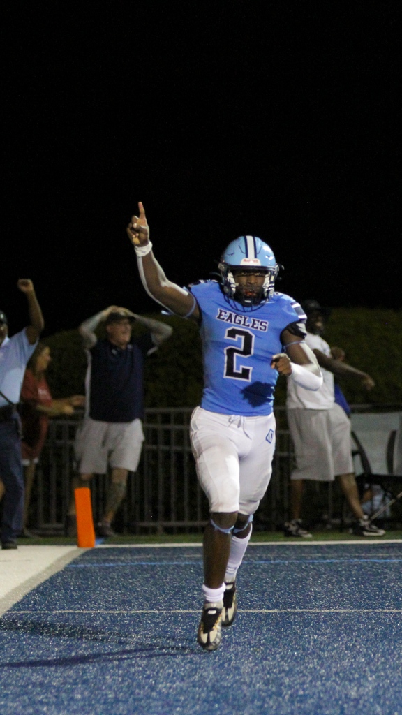 Congratulations to Jadin Coates and the NCCS Eagles Varsity Football team for being named “National Play of the Week” by @sportsillustrated ScoreBook Live for their 5-lateral TD against Wesleyan on Sept. 2. GO EAGLES!