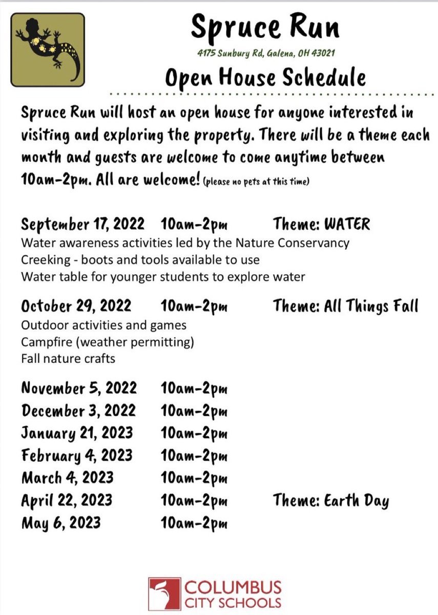 See you at the CCS Spruce Run open house this Saturday, Sept. 17. Stop by anytime between 10am-2pm #OurCCS #CCScommunications #nature_org