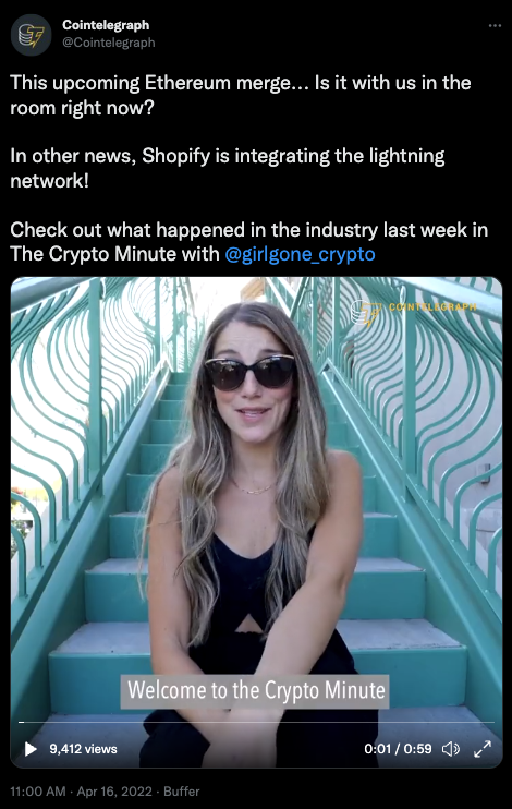 TheMergeTweets's tweet photo. 🐼🐼🐼

This tweet will live forever in the historic registry of @TheMergeTweets on the Ethereum blockchain

Token ID: XXXX
Tweet ID: 1515329280389136387
Author: @Cointelegraph

The merge is coming⌛️

🐼🐼🐼 https://t.co/8pQe4ntA15
