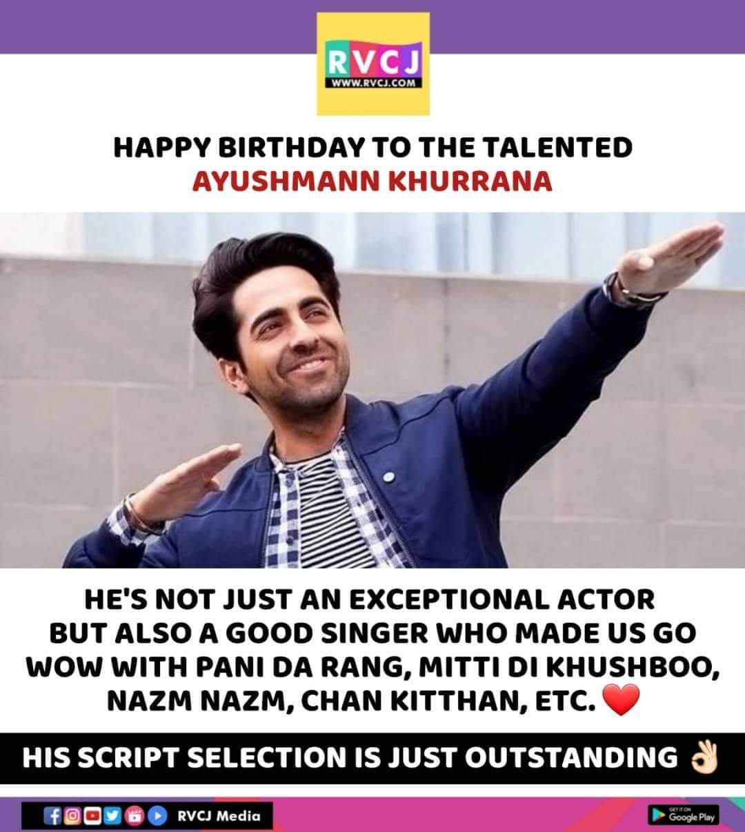 Happy Birthday Ayushmann Khurrana!    