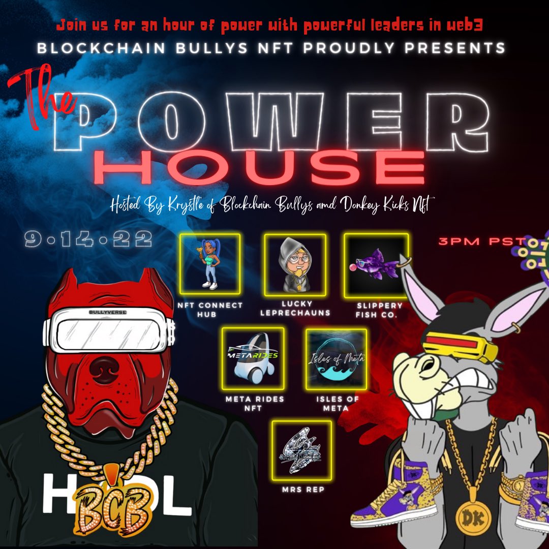 PotLady_'s tweet photo. 💥🚨 Shout out to @BLOCKCHAINBNFT
&amp; @DonkeyKicksNFT for hosting a space tomorrow! 🚨💥

Will be there gladly 
representing @SlipperyFishCo 🖤🤍 be sure to check it out! 

@NFTConnectHUB @DoubleL7777 @slipperyfishco2 @MetaRidesNFT @IslesofMeta @MRSREP1NE https://t.co/Fy1x1ScMZo