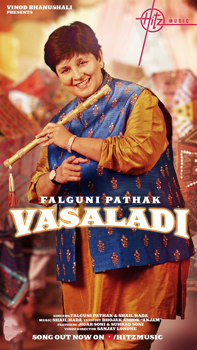 Iss saal ki Navratri, @FalguniPathak12 aur #Vasaladi ke sang! Toh ho jaao taiyaar 💃 Song out now only on @HitzMusicoff Watch now: bit.ly/VasaladiOutNow @Shailhada #BhojakAshokAnjam @vinodbhanu @londhe_sanjay #JigarSoni #SuhradSoni