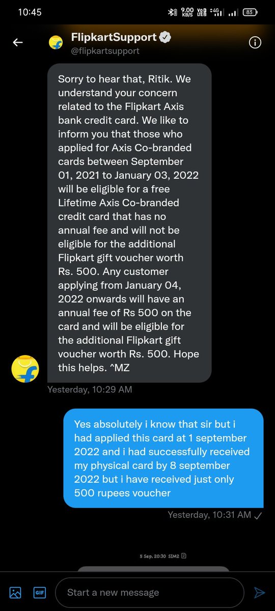 SinghRitik99's tweet photo. @Flipkart @flipkartsupport  sir my name is ritik kumar i had also share my issue but there is no any reply from you i had share my all concerned in you chat all chat are attached in this tweet. https://t.co/nf2pADg8rh