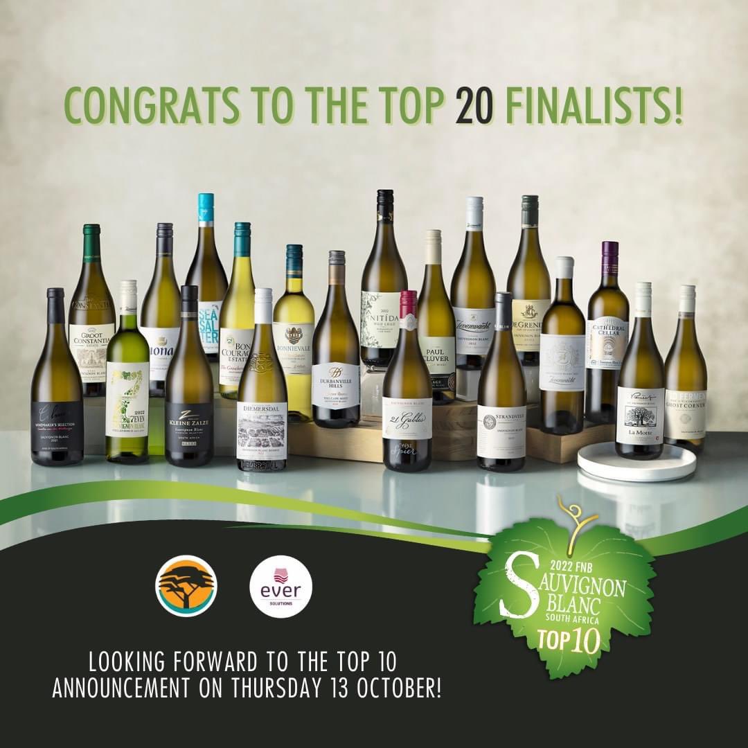 We proudly announce the Top 20 finalists for the 2022 #FNBSauvignonBlancTop10 - sauvignonblanc.com/top-20-finalis…
<a href="/BonCourageWines/">Bon Courage Estate</a> <a href="/bonnievalewines/">Bonnievale Wines</a> <a href="/cilmorwines/">Cilmor Wines</a> <a href="/degrendelwines/">De Grendel Wines</a> <a href="/diemersdalwines/">Diemersdal Wines</a> <a href="/dhillswine/">Durbanville Hills Wine</a> <a href="/GrootConstantia/">Groot Constantia</a> <a href="/GrootePost/">Groote Post Wines</a> <a href="/IonaWines/">Iona Wines</a> <a href="/kleine_zalze/">Kleine Zalze</a> <a href="/KWVwines/">KWV Classic Collection</a> <a href="/LaMottewine/">La Motte</a>