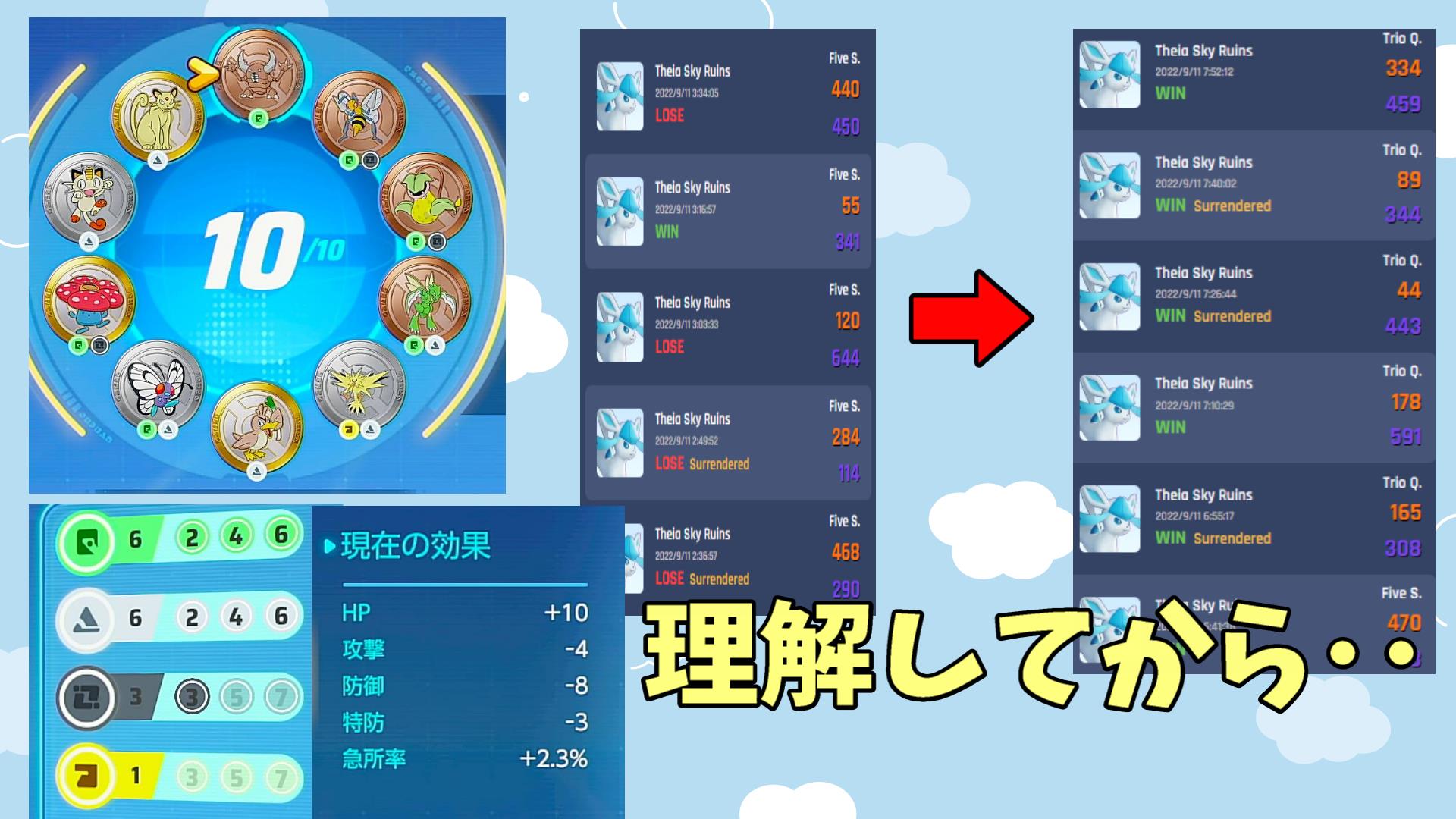 Azel あぜる 最近ハマってるこごかぜグレイシアについてまとめたのでよかったら見てね ユナイトを覚えるlv8が強い 時間帯ではなくてクリティカルが10 になる9lv こごかぜが になる10lvが一番強い時間帯です 早く到達するほどキャリーしやすくなり